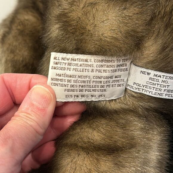 Bombay Russ Brown Fur Teddy Bear 14” Plush Danny Maroon Ribbon. NWT - Picture 8 of 8